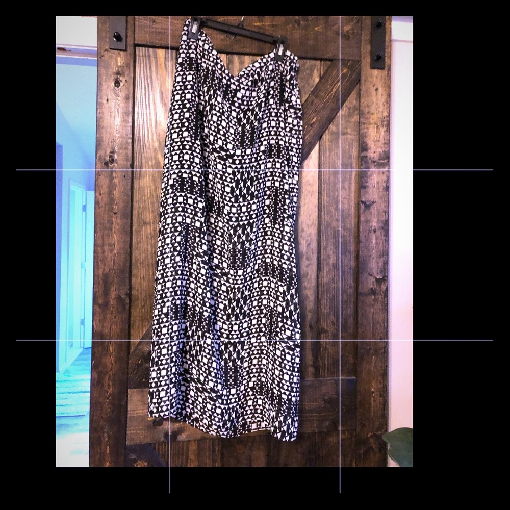 Geometric maxi skirt